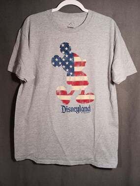 Disneyland Resort Mickey American Flag Shirt Men’s Large Walt Disney World